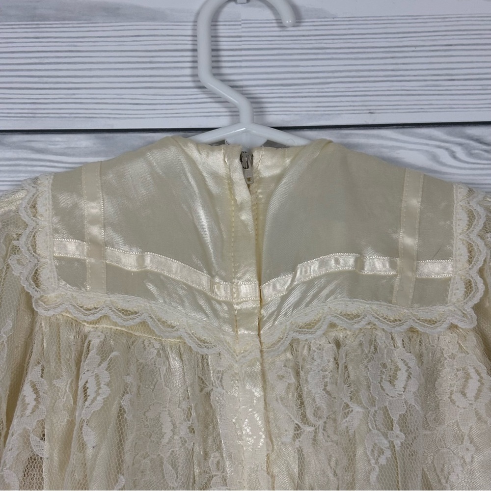 Vintage Jessica McClintock for Gunne Sax Victorian Lace Pageant Gown Girls 2T - Picture 5 of 8